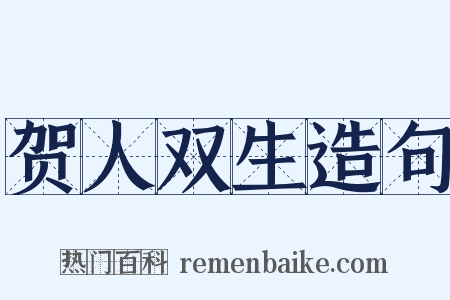贺人双生造句是什么意思的图片